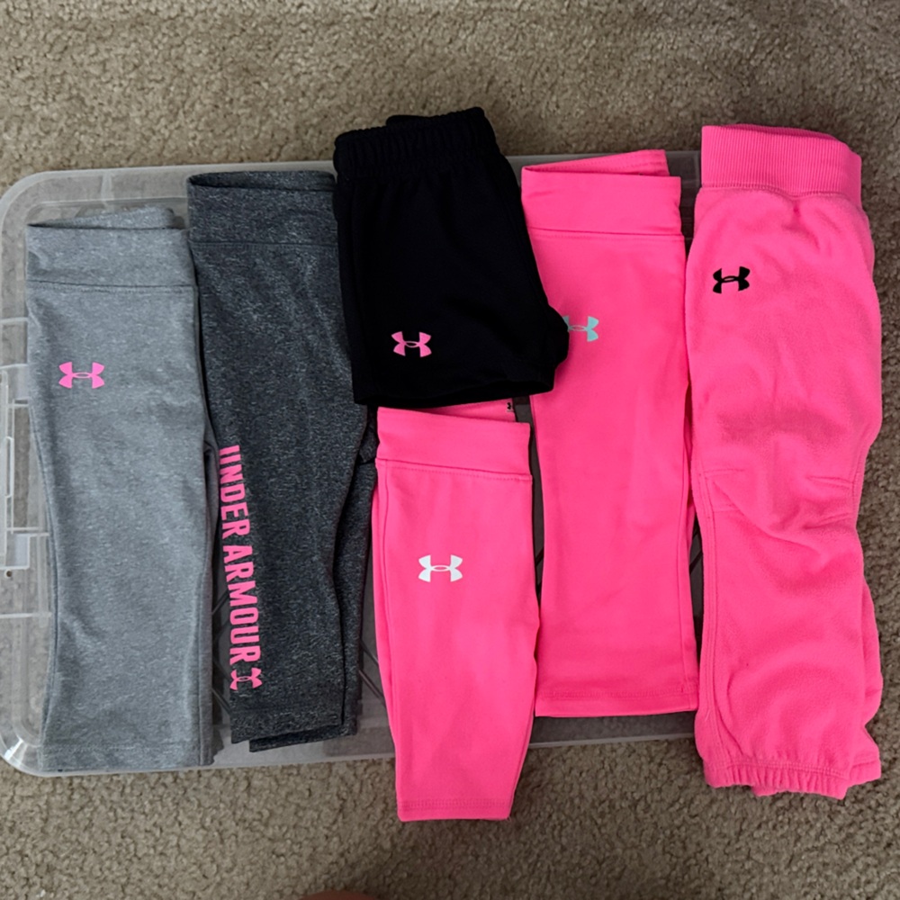 Baby girl Under Armour Pink and Black Leggings Collection